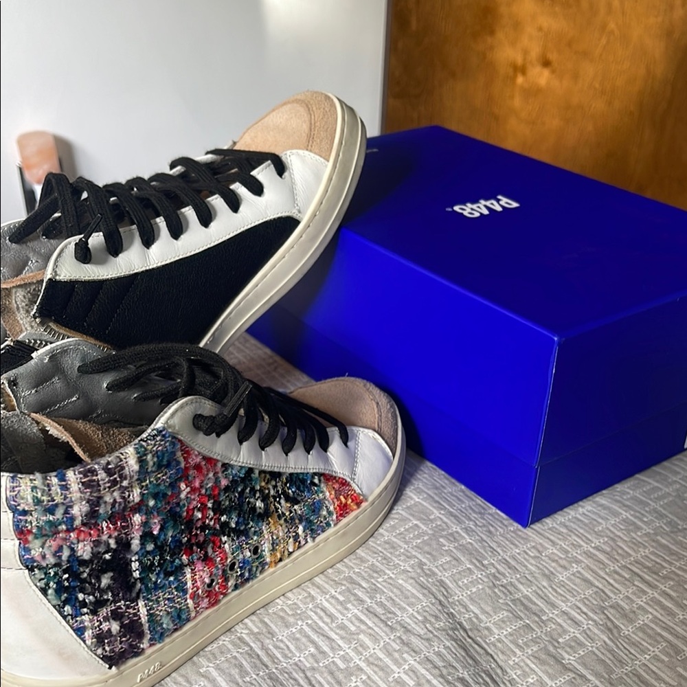 P448 Skate Colorful Tweed High-Top Sneakers